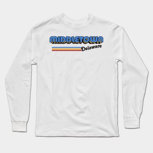 Middletown, Delaware / / Retro Styled Design Long Sleeve T-Shirt